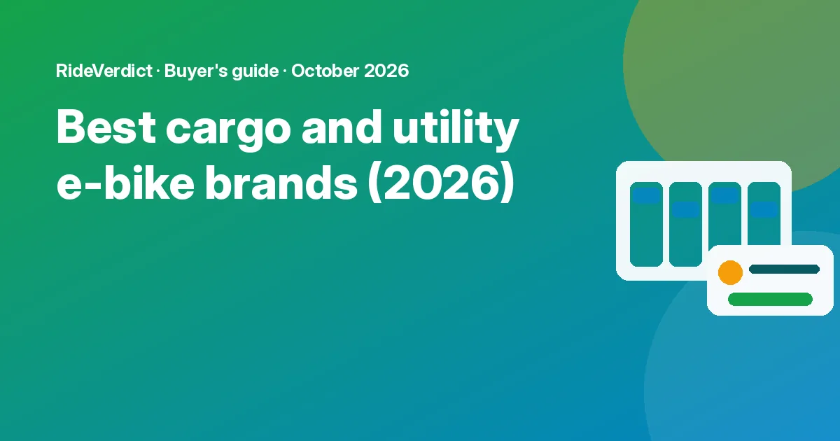 Best cargo and utility e-bike brands (2026): featured graphic