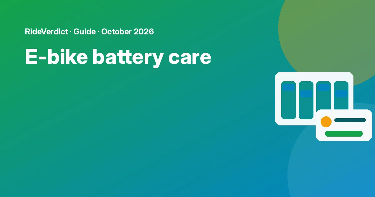 E-bike battery care: range, charging and safety: featured graphic