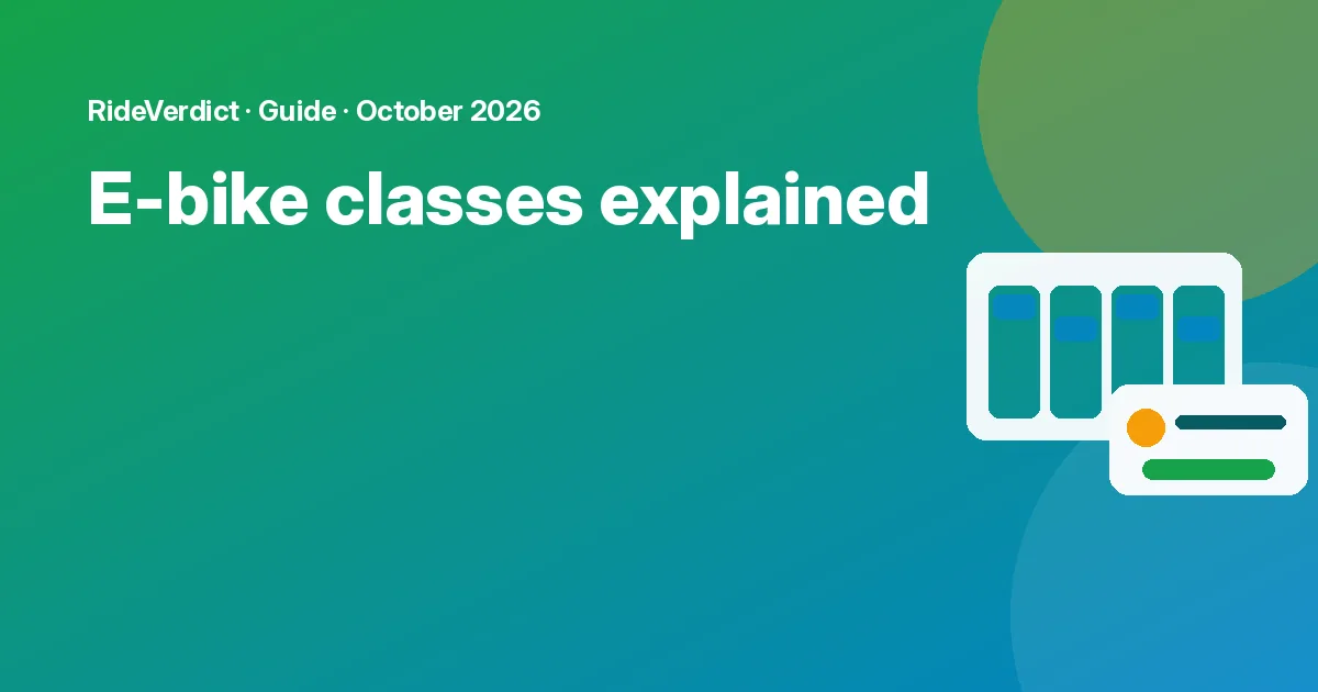 E-bike classes explained: Class 1, 2 and 3: featured graphic